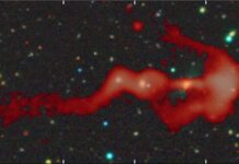 Astronomii au descoperit o galaxie uriașă cu formă de arc cu săgeată galaxia-uriasa-care-arata-ca-un-arc-cu-sageata:-astronomii-au-descoperit-o-forma-cosmica-nemaivazuta